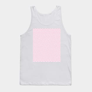 Simple Pink and White Chevron Pattern Tank Top